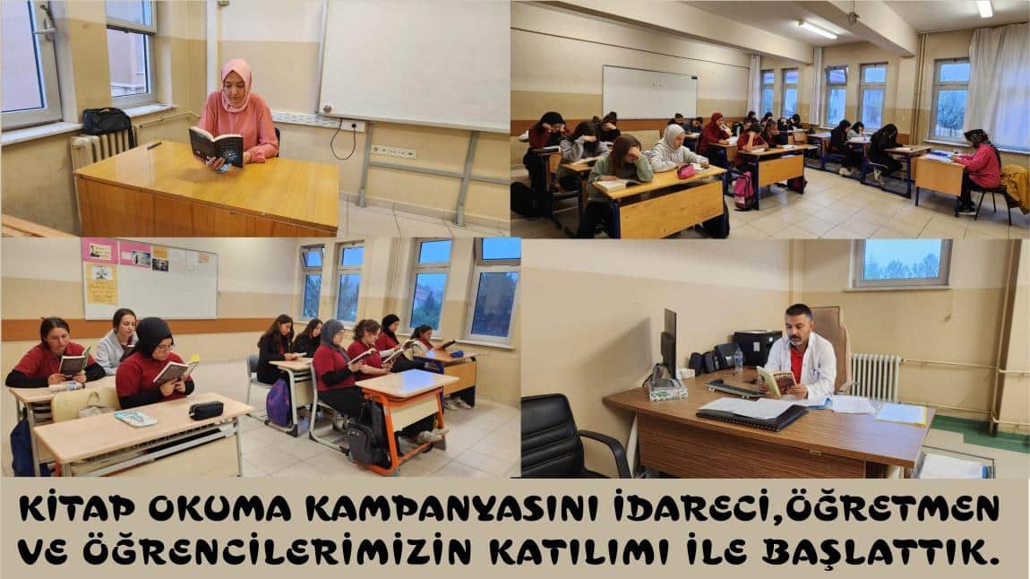 Kitap Okuma Kampanyasını İdareci,Öğretmen ve Öğrencilerimizin Katılımı İle Başlattık.